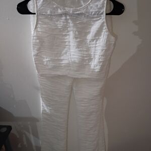 Elegant White Sleeveless Jumpsuit